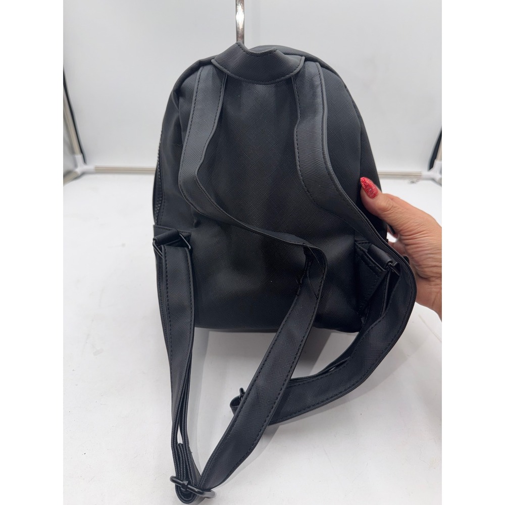 Marc Tetro Dachshund Mini Backpack and Zip Wallet Set Black Vegan Leather 2pc - Picture 11 of 11
